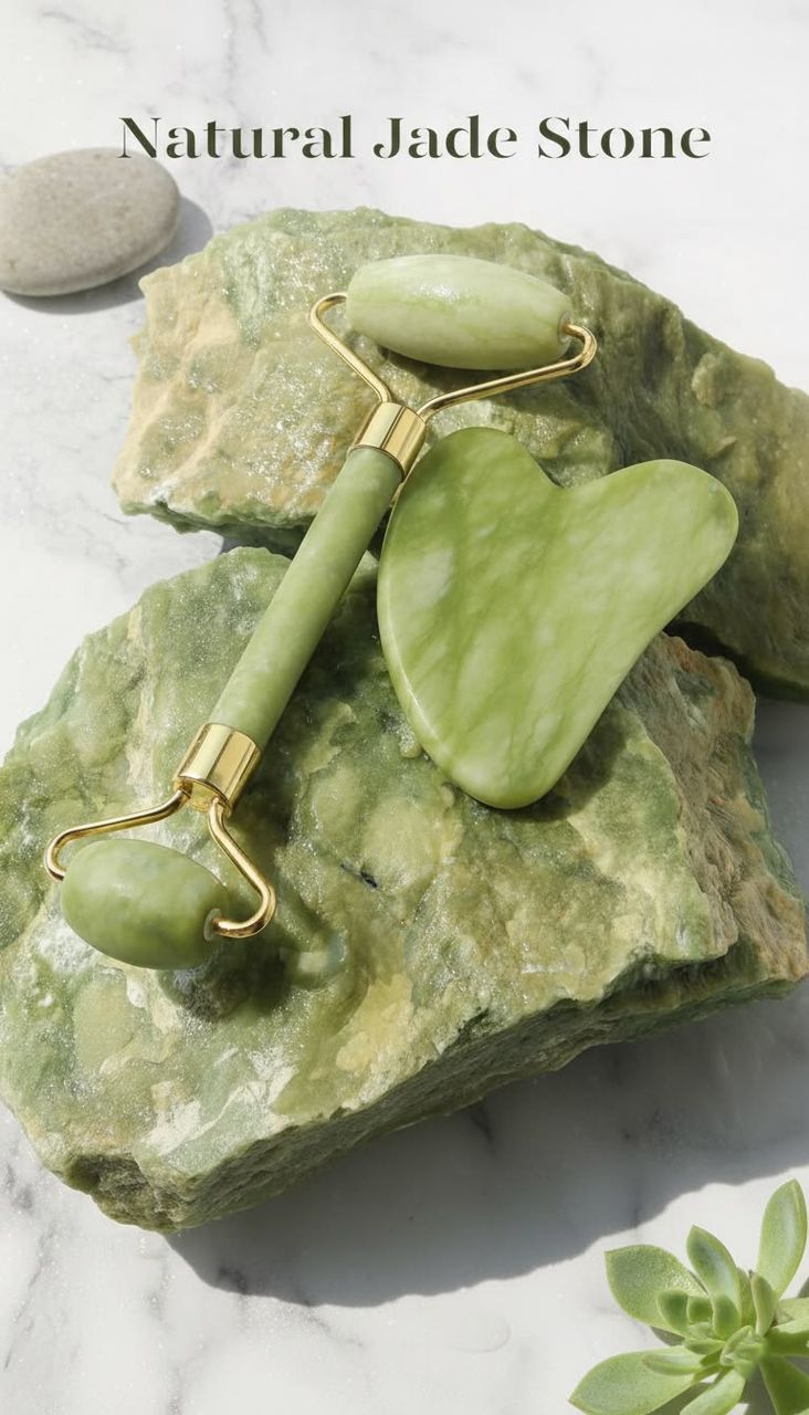 Jade Facial Roller™ – Lift, Sculpt & Glow Naturally